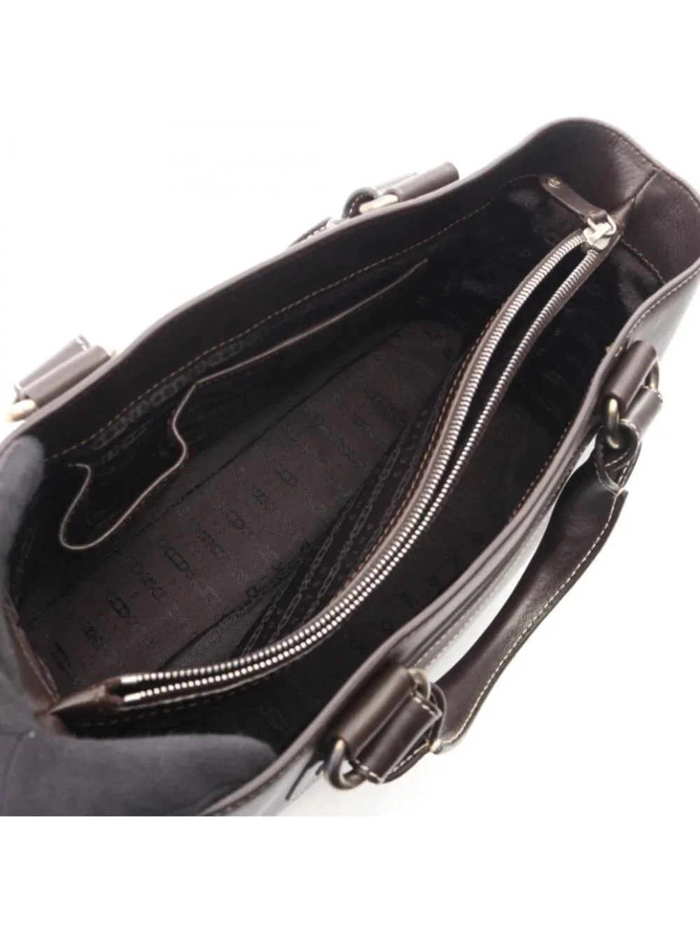 Celine Handbag Boogie Bag Dark Brown Leather
